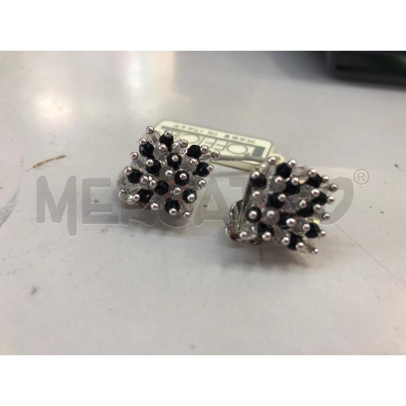 ORECCHINI CLIP AG STRASS BIANCO NERO L'OFFICIEL | Mercatino dell'Usato Avellino 1