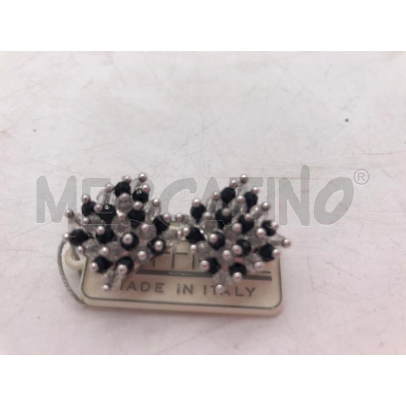 ORECCHINI CLIP AG STRASS BIANCO NERO L'OFFICIEL | Mercatino dell'Usato Avellino 4