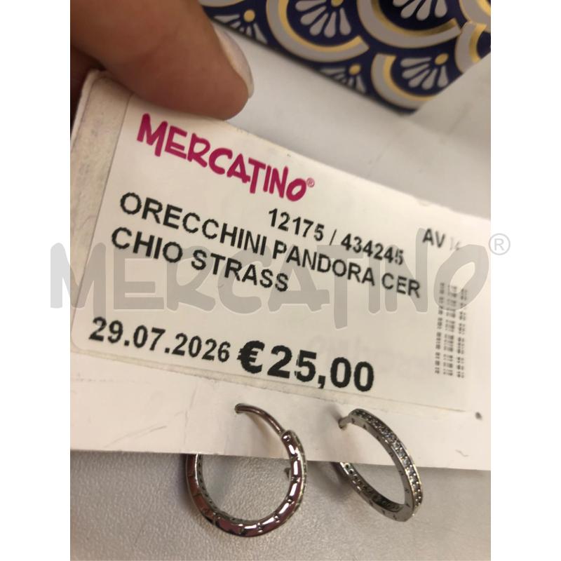ORECCHINI PANDORA CERCHIO STRASS  | Mercatino dell'Usato Avellino 1