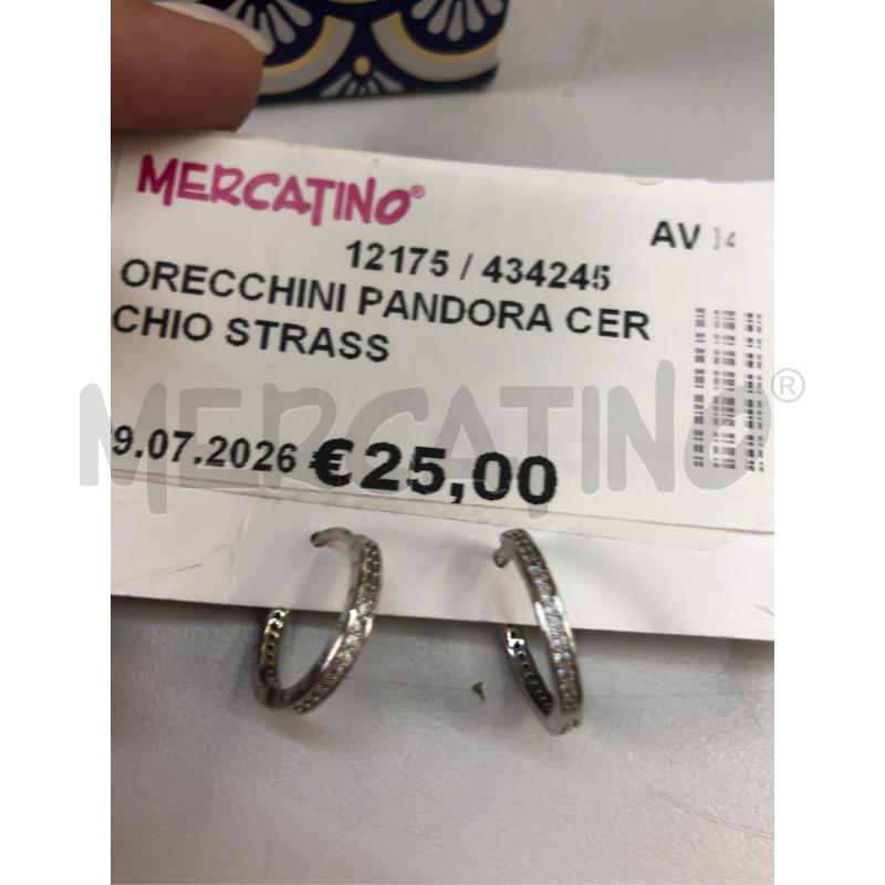 ORECCHINI PANDORA CERCHIO STRASS  | Mercatino dell'Usato Avellino 2