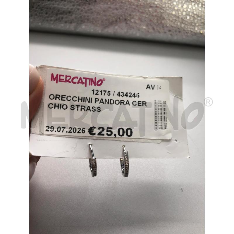 ORECCHINI PANDORA CERCHIO STRASS  | Mercatino dell'Usato Avellino 5