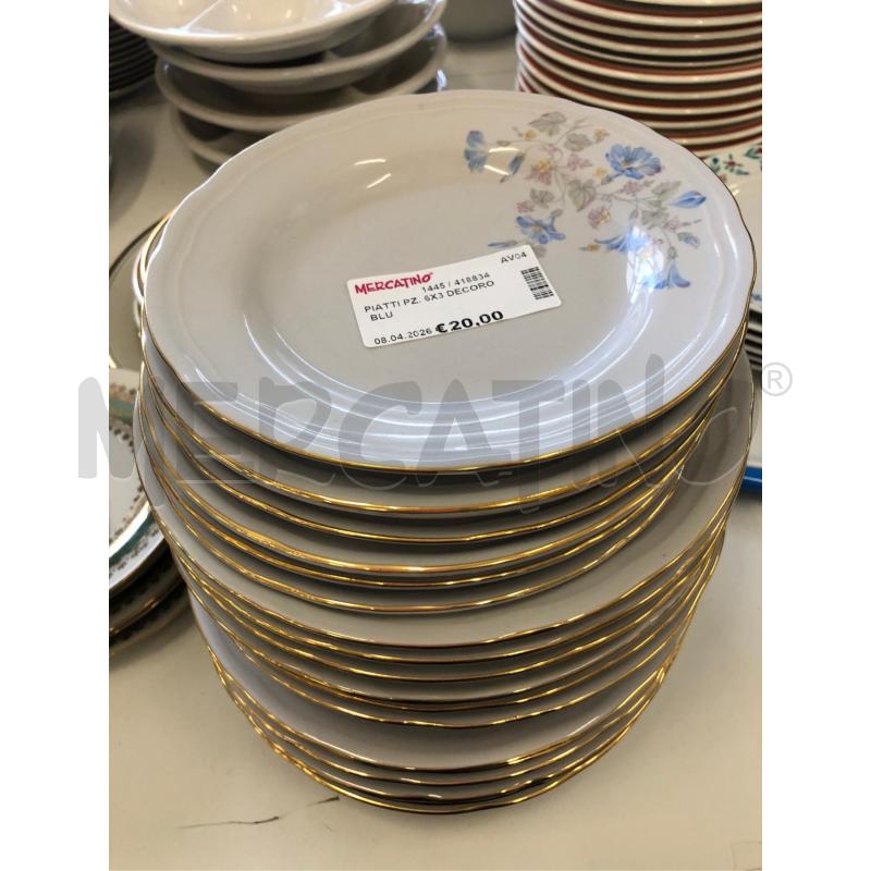 PIATTI PZ. 6X3 DECORO BLU | Mercatino dell'Usato Avellino 1