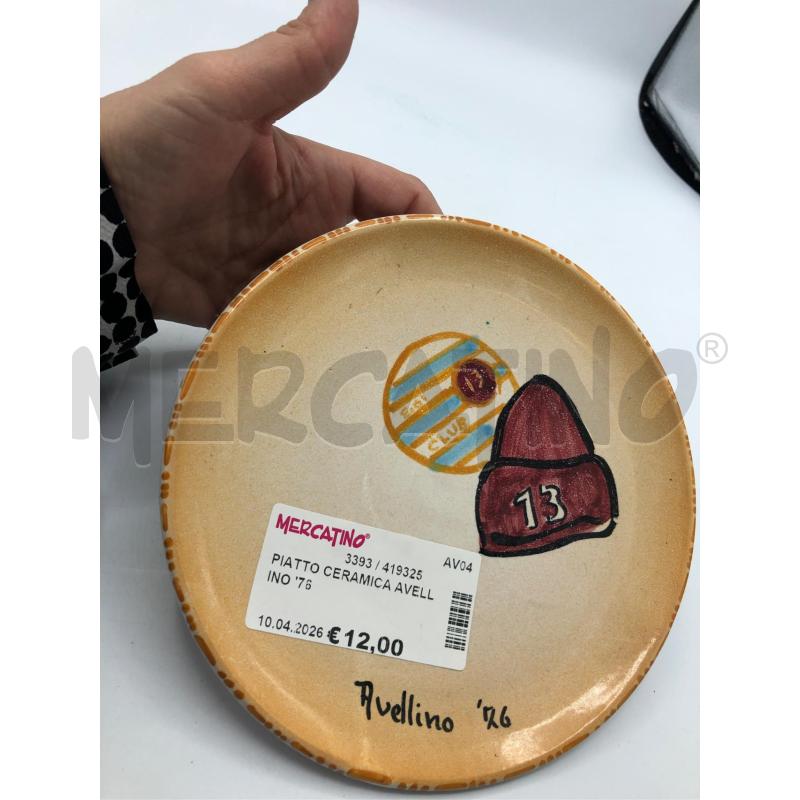 PIATTO CERAMICA AVELLINO '76 | Mercatino dell'Usato Avellino 1