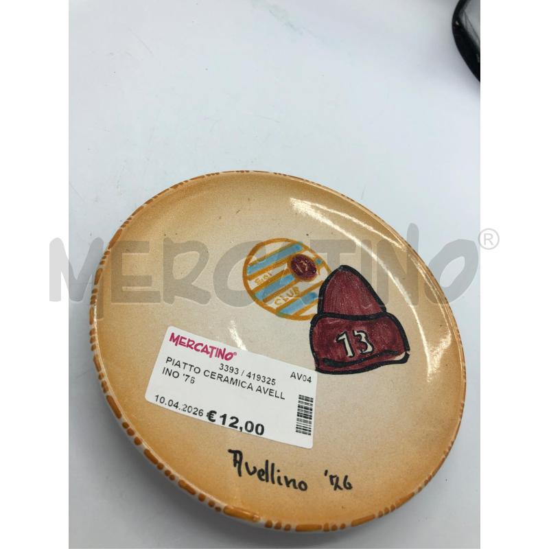 PIATTO CERAMICA AVELLINO '76 | Mercatino dell'Usato Avellino 3