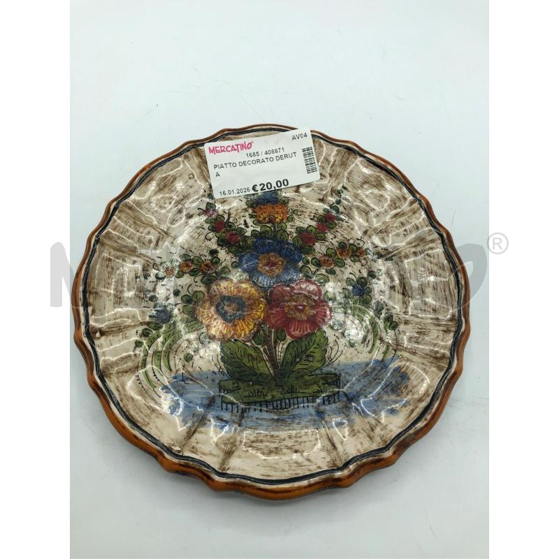 PIATTO DECORATO DERUTA  | Mercatino dell'Usato Avellino 1