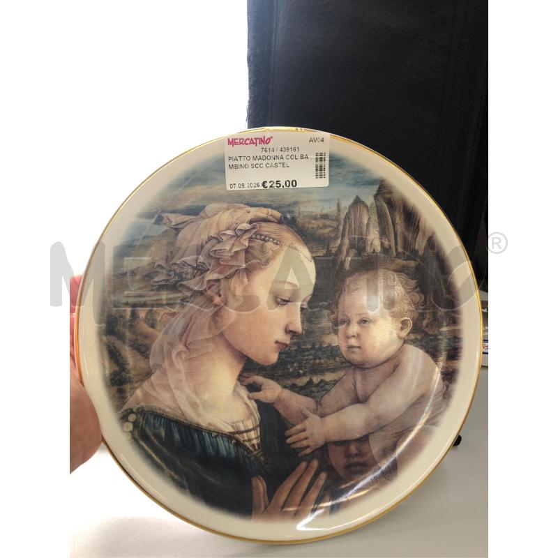 PIATTO MADONNA COL BAMBINO SCC CASTELLI  | Mercatino dell'Usato Avellino 1