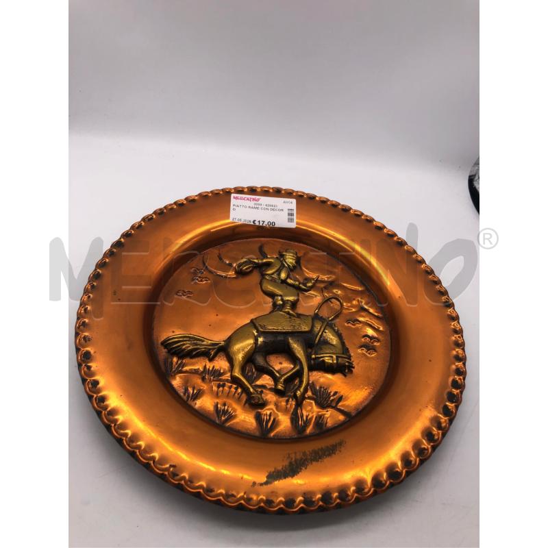 PIATTO RAME CON DECORO  | Mercatino dell'Usato Avellino 1
