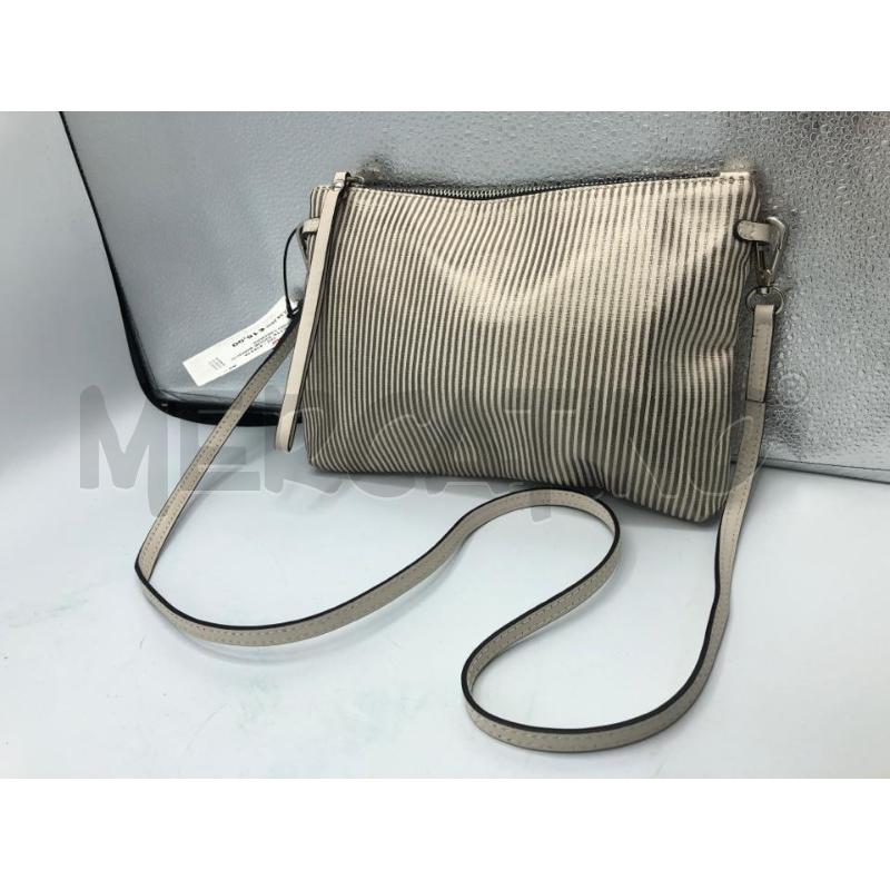 POCHETTE RIGHE BIANCO GRIGIO CHIARINI  | Mercatino dell'Usato Avellino 1