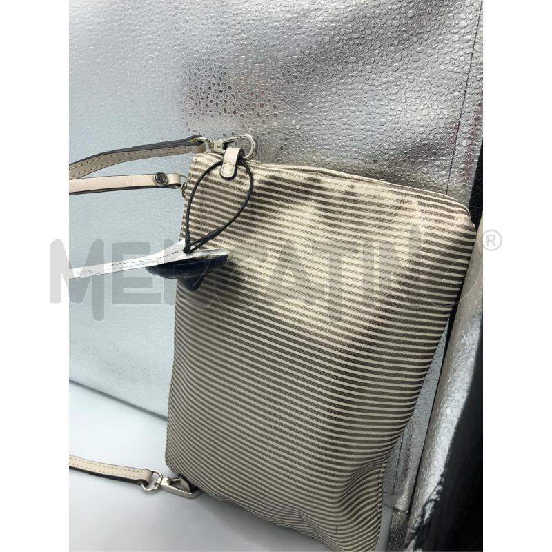 POCHETTE RIGHE BIANCO GRIGIO CHIARINI  | Mercatino dell'Usato Avellino 5