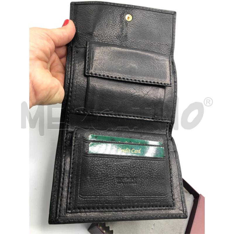 PORTA FOGLIO PELLE NERO A.VALENTINO | Mercatino dell'Usato Avellino 2