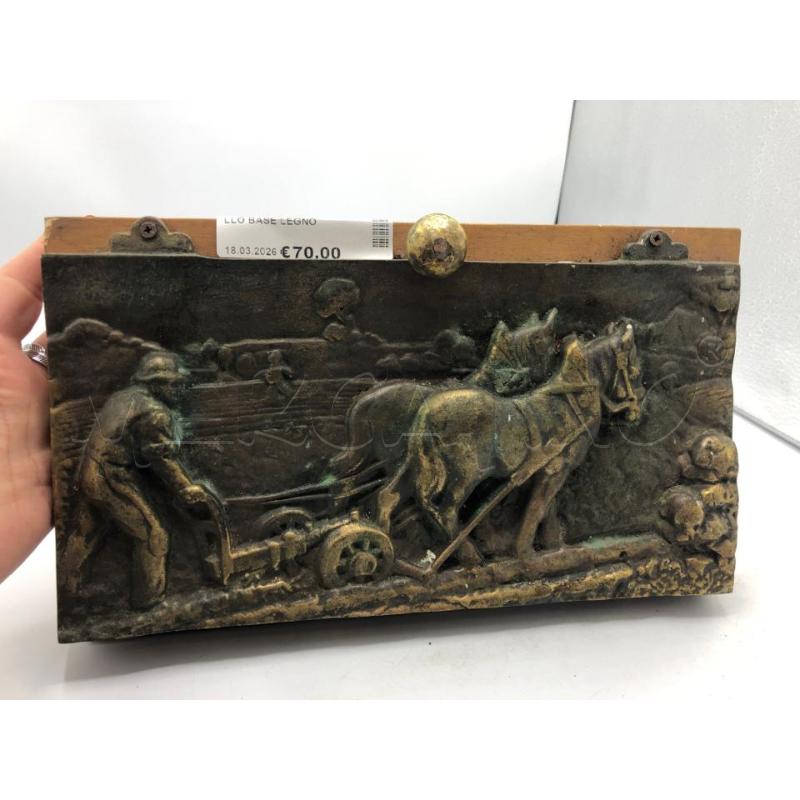 QUADRETTO OTTONE CAVALLO BASE LEGNO  | Mercatino dell'Usato Avellino 1