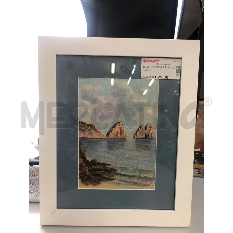 QUADRO CORNICE BIANCA CAPRI  | Mercatino dell'Usato Avellino 1