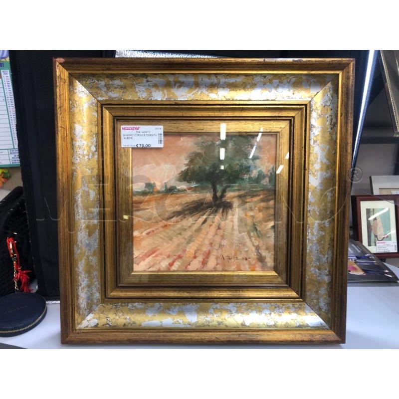 QUADRO CORNICE DORATA ALBERI  | Mercatino dell'Usato Avellino 1