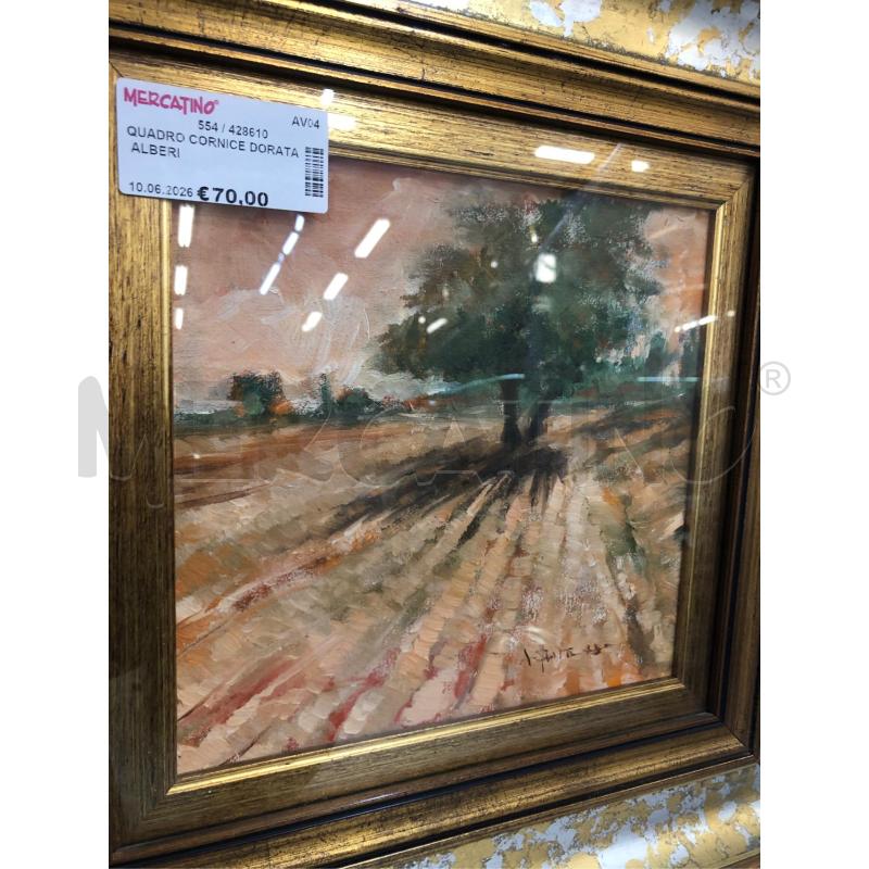 QUADRO CORNICE DORATA ALBERI  | Mercatino dell'Usato Avellino 3