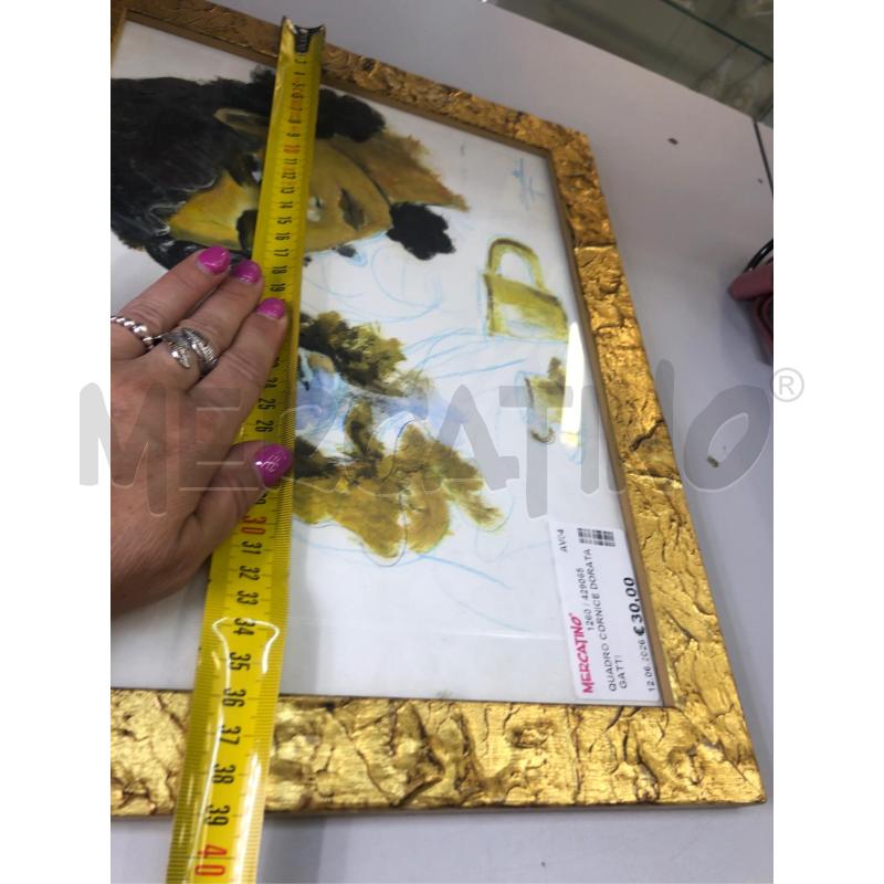 QUADRO CORNICE DORATA GATTI  | Mercatino dell'Usato Avellino 4