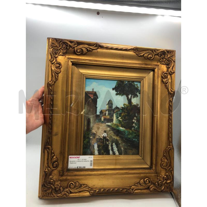 QUADRO CORNICE DORATA PAESINO | Mercatino dell'Usato Avellino 2