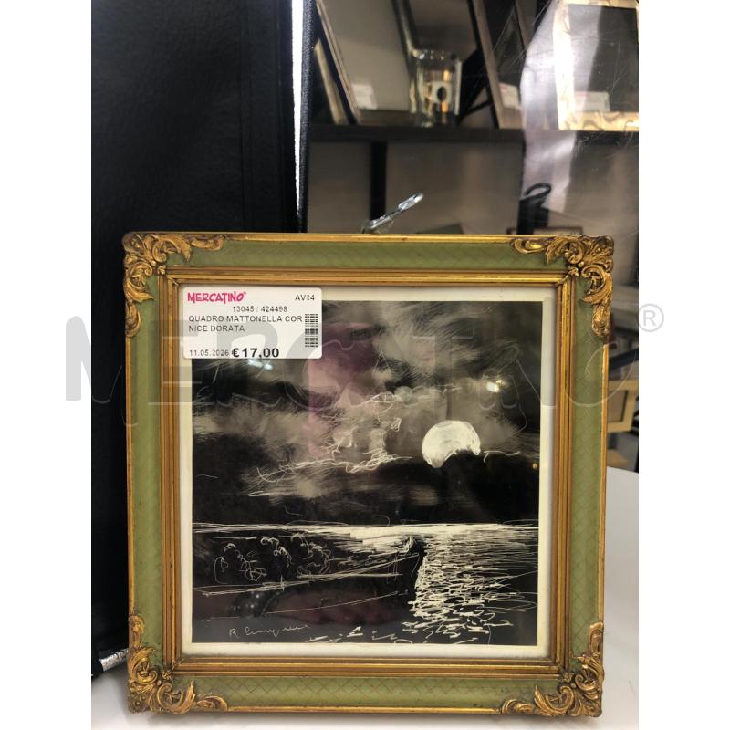 QUADRO MATTONELLA CORNICE DORATA  | Mercatino dell'Usato Avellino 1
