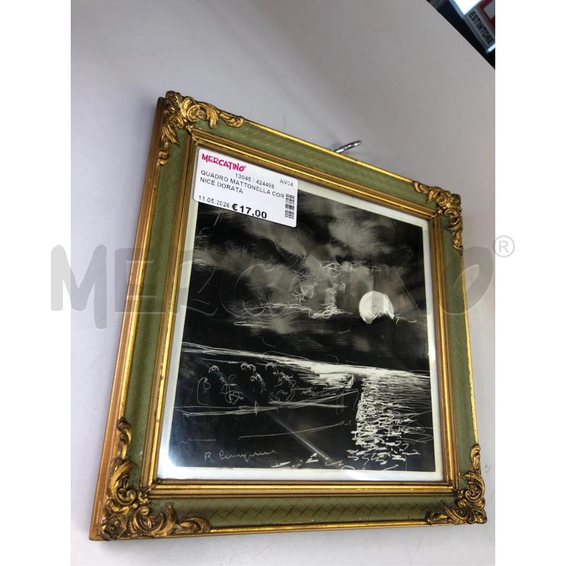 QUADRO MATTONELLA CORNICE DORATA  | Mercatino dell'Usato Avellino 3