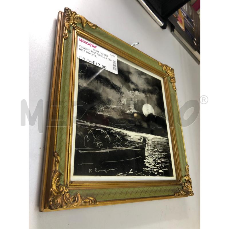 QUADRO MATTONELLA CORNICE DORATA  | Mercatino dell'Usato Avellino 4
