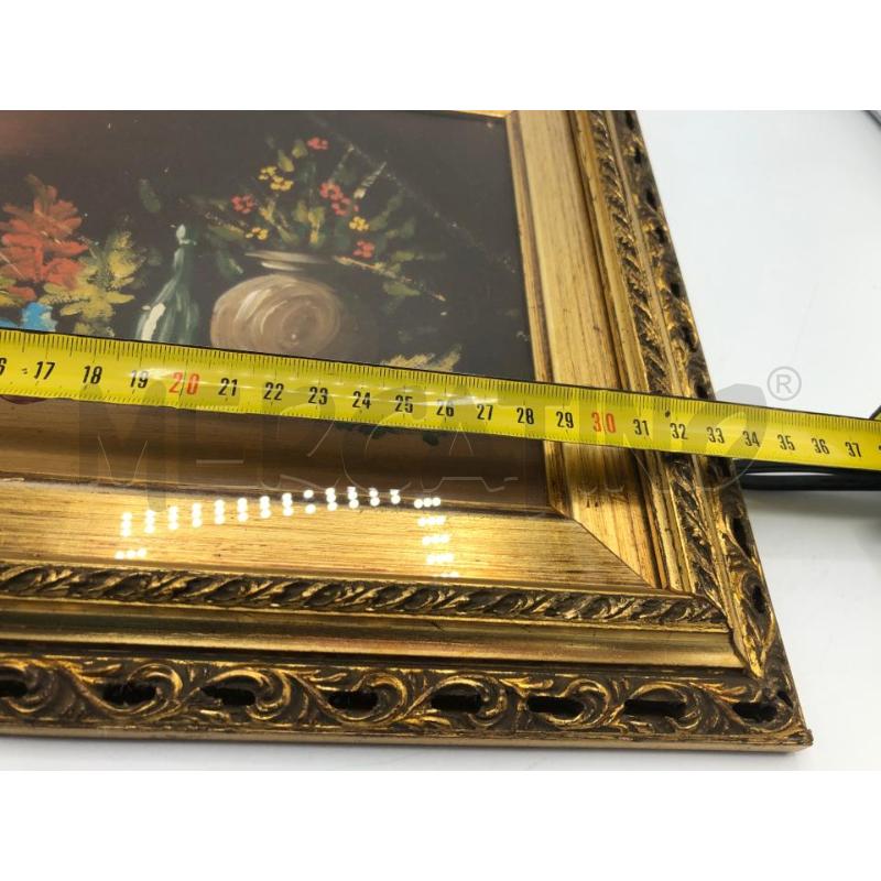 QUADRO VASO CON FIORI CORNICE DORATA  | Mercatino dell'Usato Avellino 3