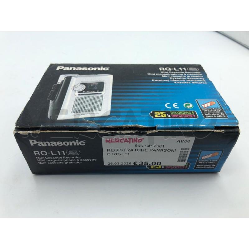 REGISTRATORE PANASONIC RQ-L11 | Mercatino dell'Usato Avellino 1