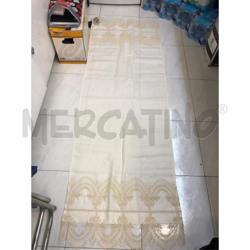 RUNNER BIANCO RICAMO BEIGE  | Mercatino dell'Usato Avellino 3