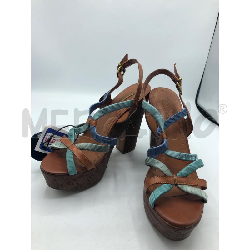 SANDALI DONNA AREZZO BEIGE VERDE AZZ  | Mercatino dell'Usato Avellino 1