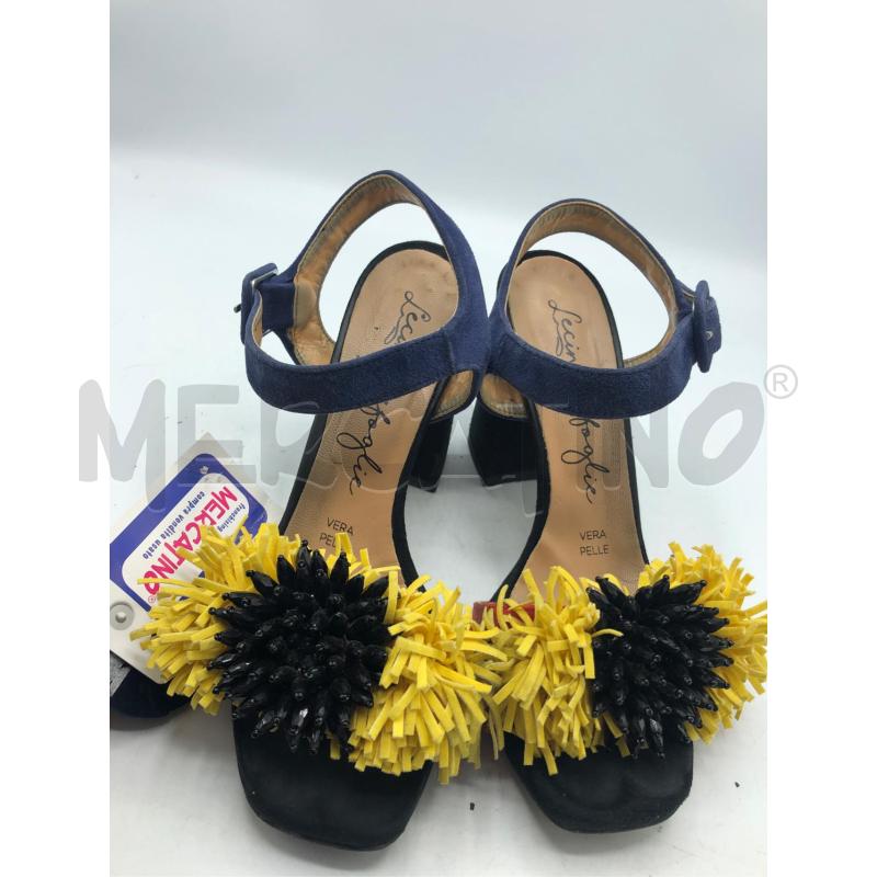 SANDALI DONNA BLU NERO GIALLO FIORE PERLIN NER | Mercatino dell'Usato Avellino 2