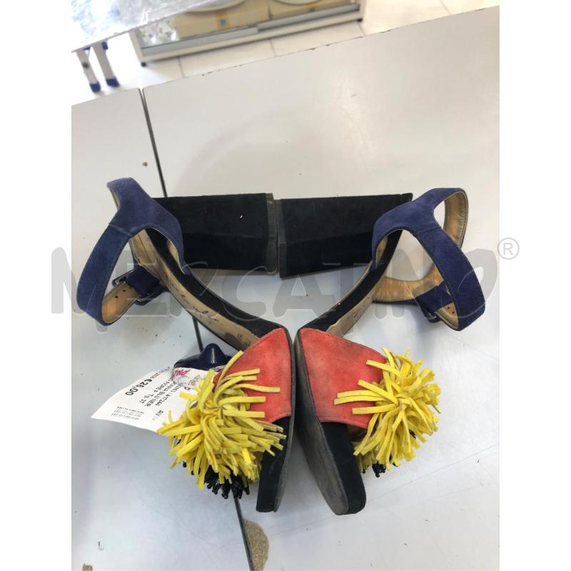 SANDALI DONNA BLU NERO GIALLO FIORE PERLIN NER | Mercatino dell'Usato Avellino 3