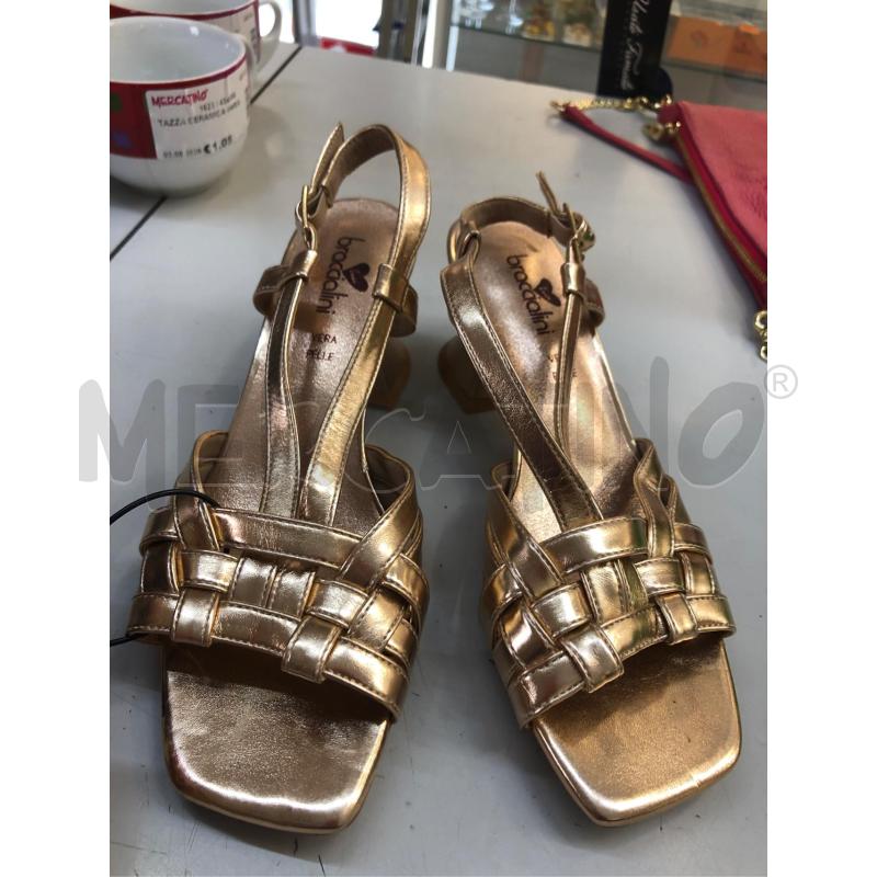 SANDALI DONNA BRACCIALINI ROSA LAMINATA  | Mercatino dell'Usato Avellino 2