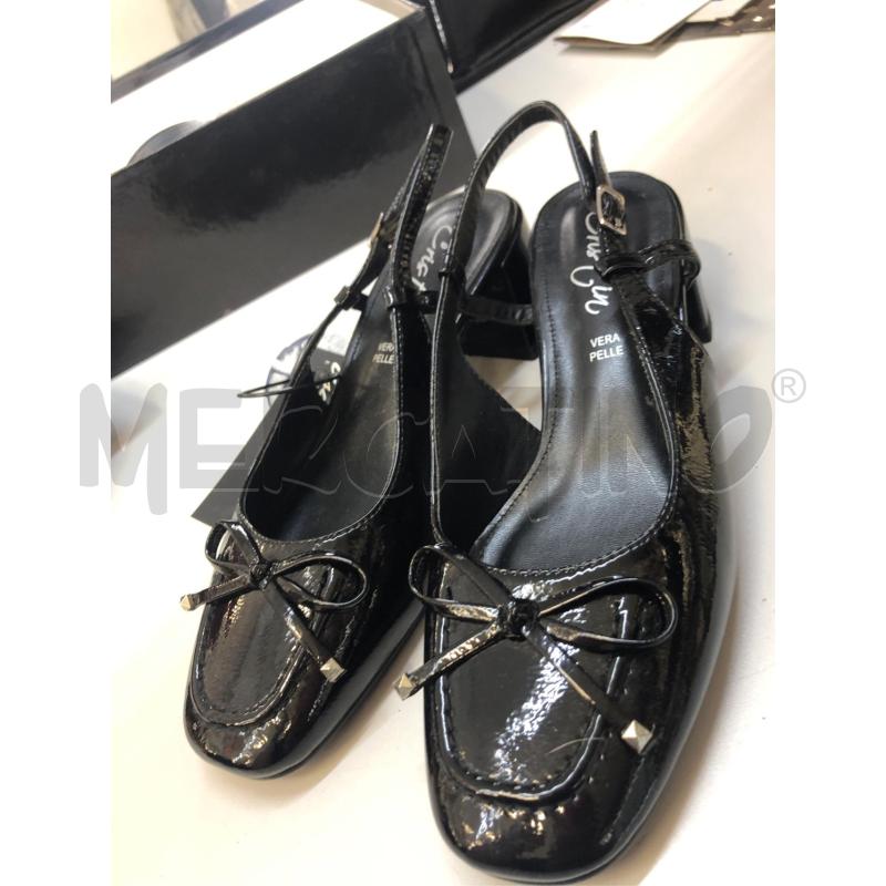 SANDALI DONNA CRIS TIN PELLE NERO LUCIDO  | Mercatino dell'Usato Avellino 1