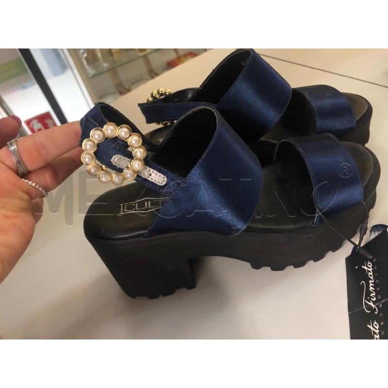 SANDALI DONNA CULT NERO BLU FASCIA | Mercatino dell'Usato Avellino 3