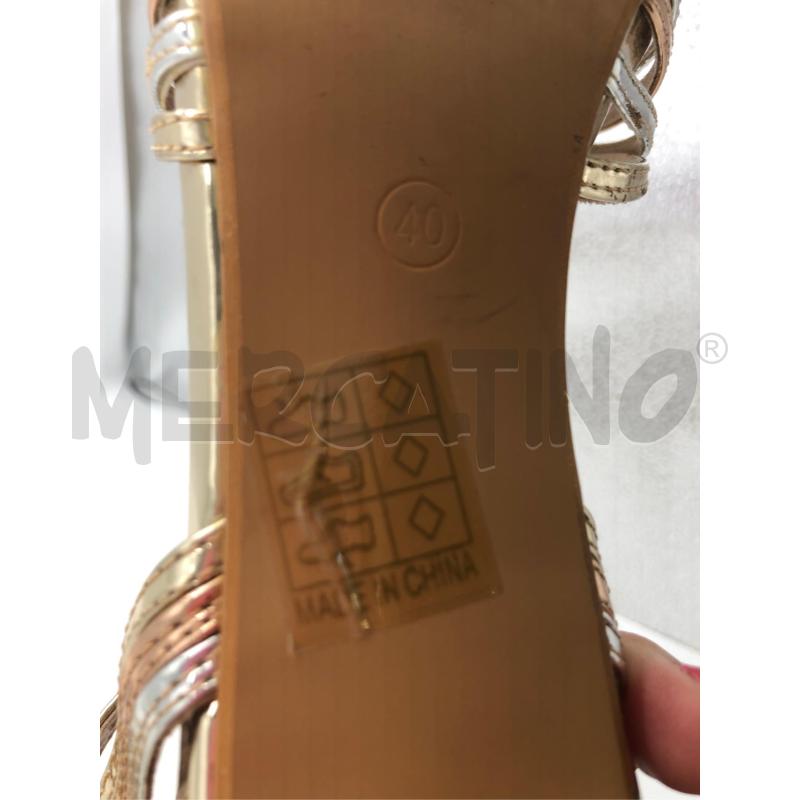 SANDALI DONNA DORATI FASCETTE ARG ROSE GOLD | Mercatino dell'Usato Avellino 4