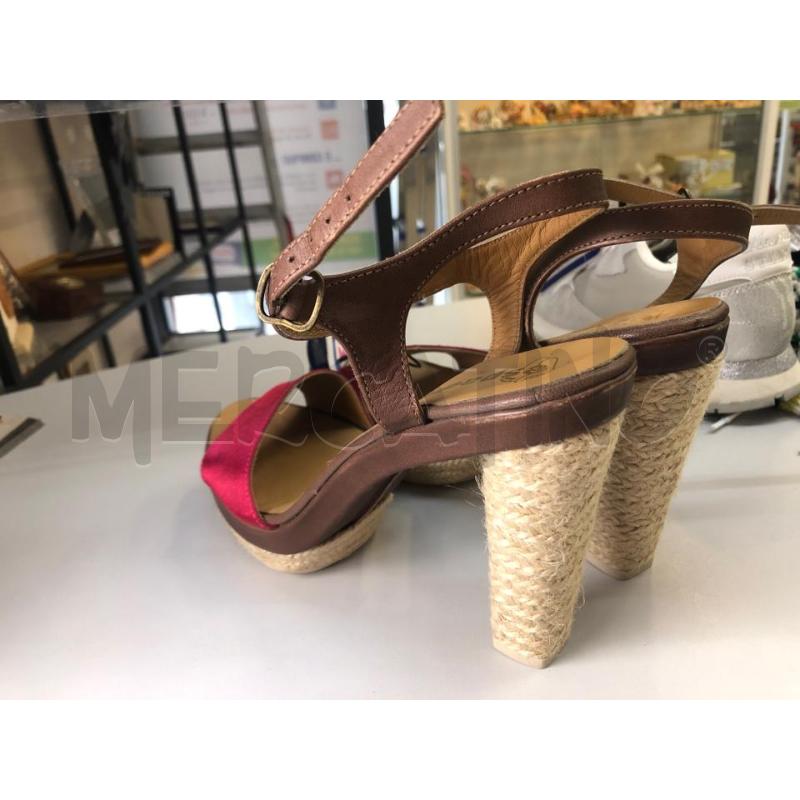 SANDALI DONNA ESPADRILLES PAGLIA MARRONE FUCSIA  | Mercatino dell'Usato Avellino 2