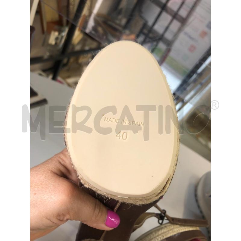 SANDALI DONNA ESPADRILLES PAGLIA MARRONE FUCSIA  | Mercatino dell'Usato Avellino 4
