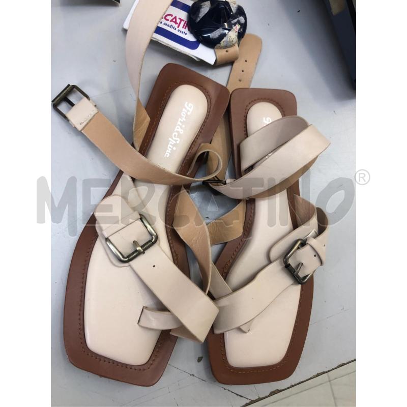 SANDALI DONNA FIORI&SPINE BEIGE  | Mercatino dell'Usato Avellino 1