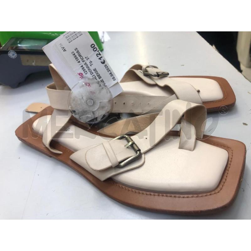 SANDALI DONNA FIORI&SPINE BEIGE  | Mercatino dell'Usato Avellino 2