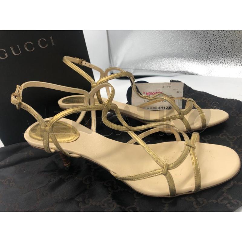 SANDALI DONNA GUCCI DORATI 40 TACCHETT DA SOSTIT | Mercatino dell'Usato Avellino 2