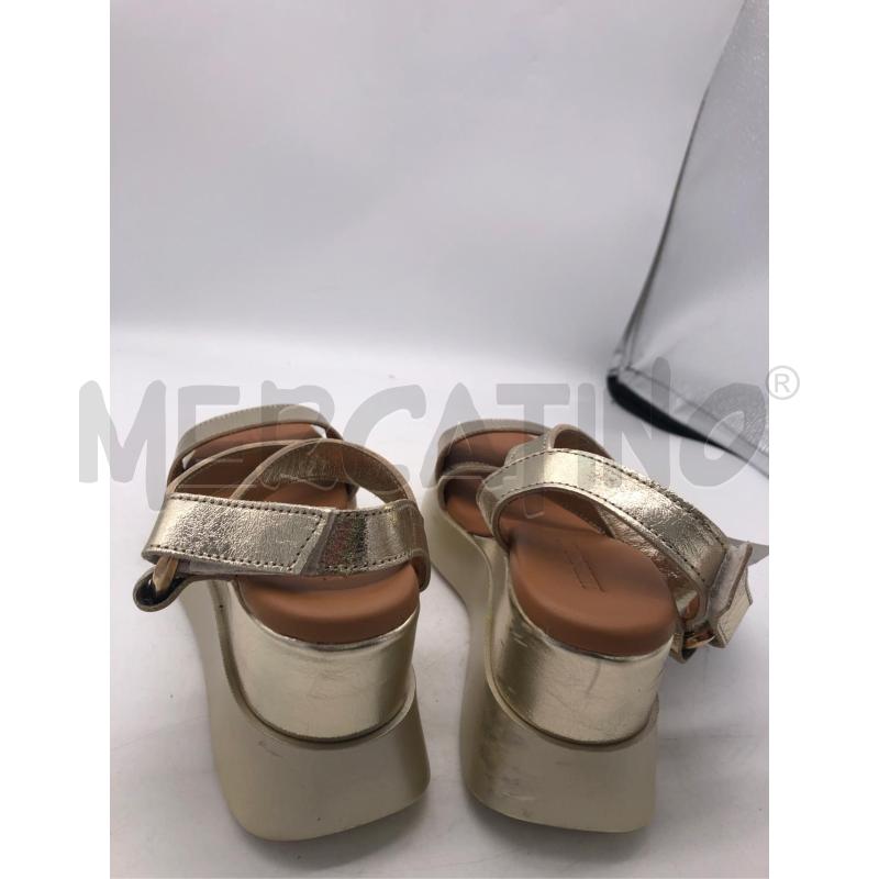 SANDALI DONNA HERSUADE BEIGE DORATO  | Mercatino dell'Usato Avellino 3