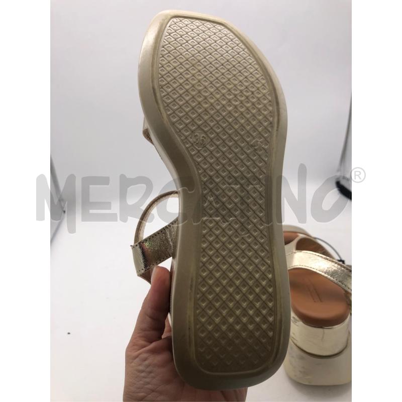 SANDALI DONNA HERSUADE BEIGE DORATO  | Mercatino dell'Usato Avellino 4
