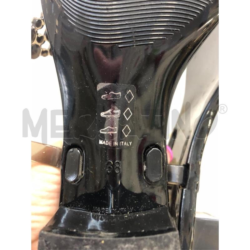 SANDALI DONNA MENGHI NERO STRASS  | Mercatino dell'Usato Avellino 2
