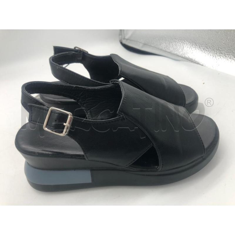 SANDALI DONNA NERO PELLE | Mercatino dell'Usato Avellino 1