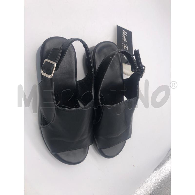 SANDALI DONNA NERO PELLE | Mercatino dell'Usato Avellino 2