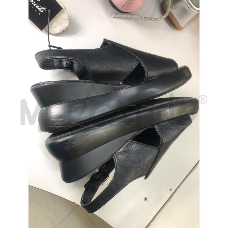 SANDALI DONNA NERO PELLE | Mercatino dell'Usato Avellino 4