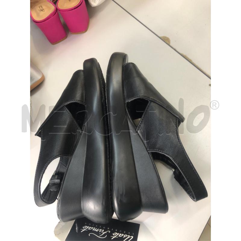 SANDALI DONNA NERO PELLE | Mercatino dell'Usato Avellino 5