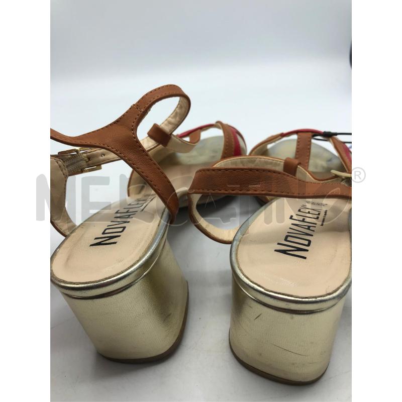 SANDALI DONNA NOVAFLEX BEIGE ROSSO ORO  | Mercatino dell'Usato Avellino 3