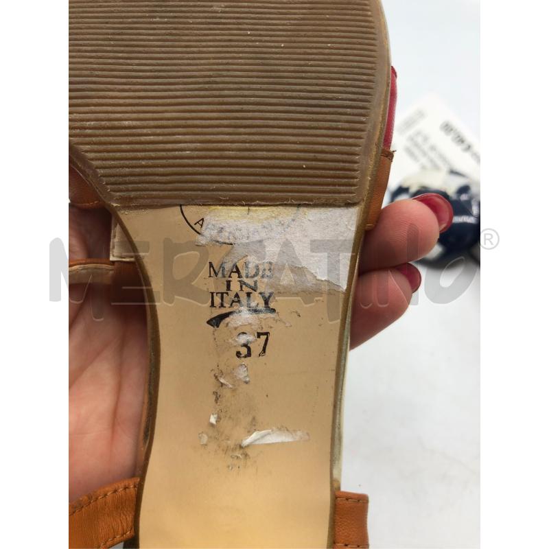 SANDALI DONNA NOVAFLEX BEIGE ROSSO ORO  | Mercatino dell'Usato Avellino 4