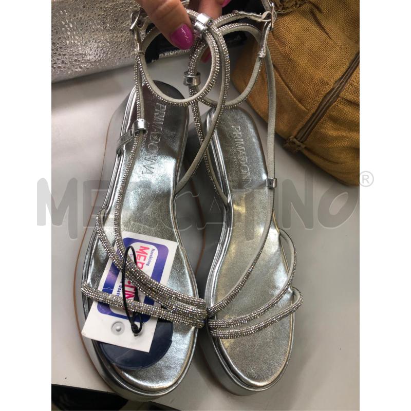 SANDALI DONNA PRIMA DONNA GRIGIO STRASS  | Mercatino dell'Usato Avellino 4