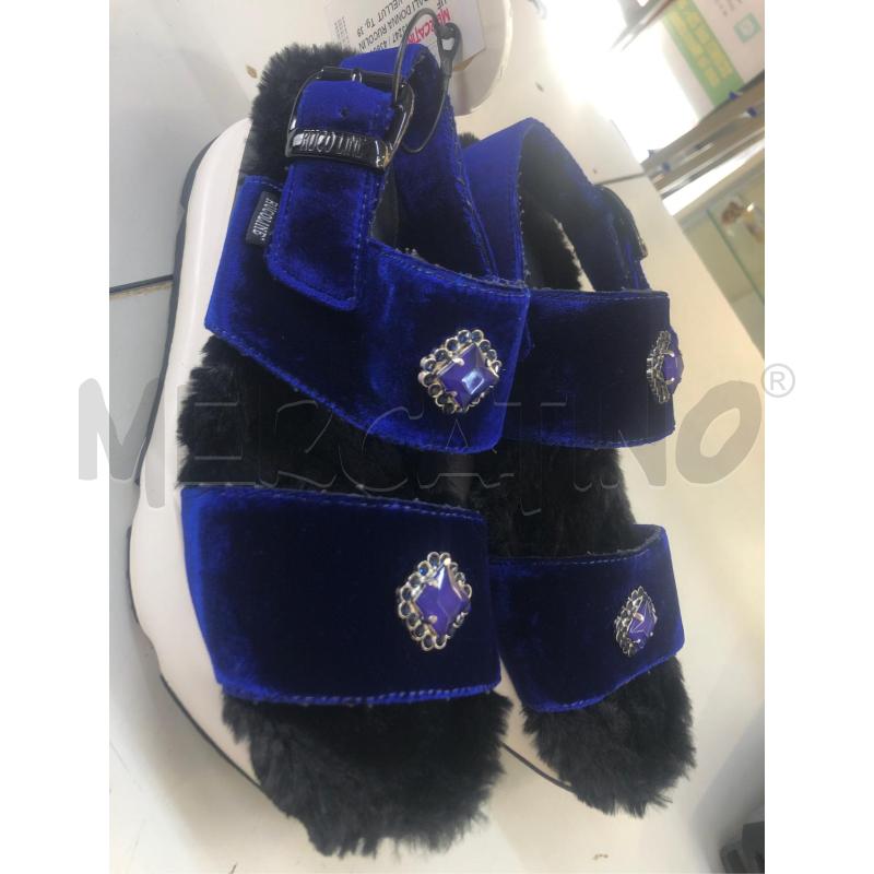 SANDALI DONNA RUCOLINE PELLICC VELLUT BLU  | Mercatino dell'Usato Avellino 1