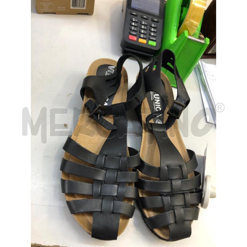 SANDALI DONNA SUGHERO PELL NERO UNICA | Mercatino dell'Usato Avellino 2